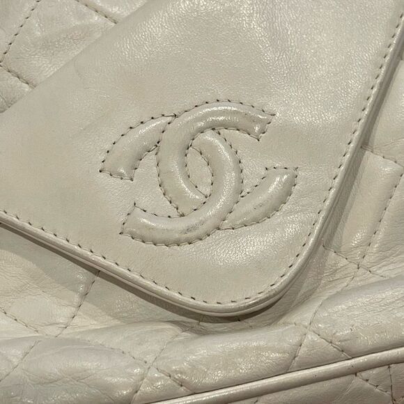 Chanel White Ivory Camera Bag Crossbody - Picture 9 of 13